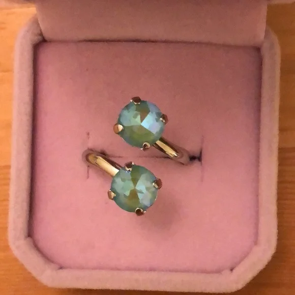 Aquamarine Crystal Statement Ring - Picture 3 of 12